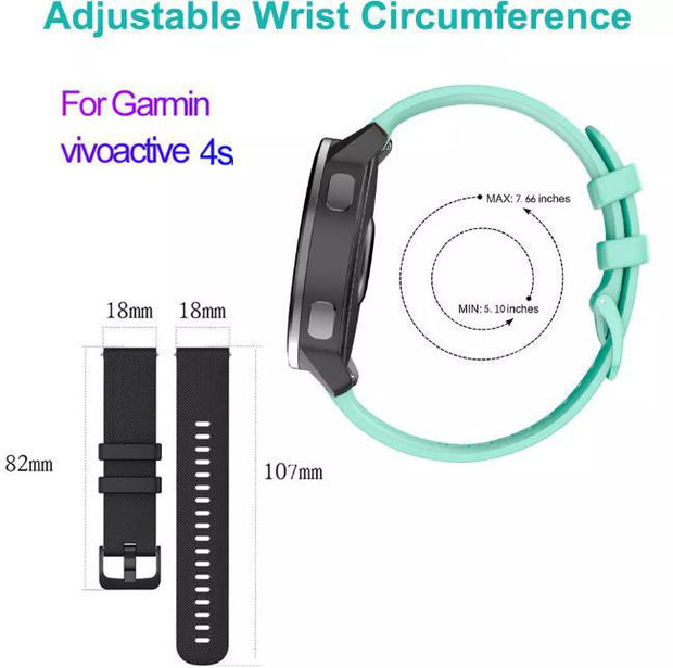 Plain Garmin Vivoactive 4S Wristband in Silicone