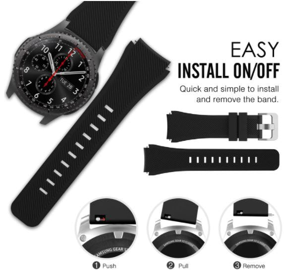 One Size Strap Watch 3 Silicone Buckle