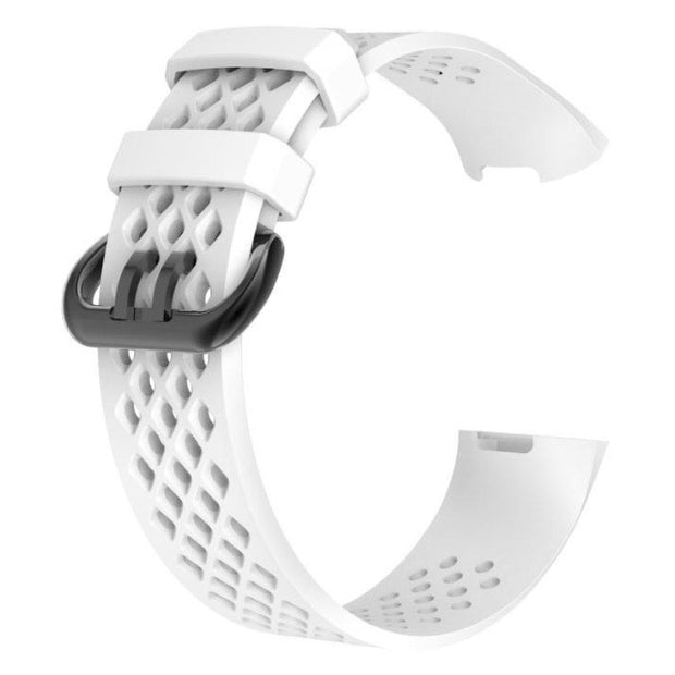 Large Small Strap Charge 3 Silicone Buckle in white