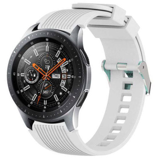 Buckle Strap Silicone One Size Galaxy Watch 46mm in white