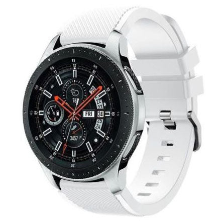 Galaxy Watch 46mm Strap Silicone Buckle One Size in white