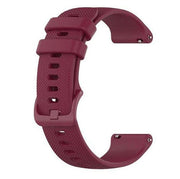 Watchband For Garmin Vivoactive 4S 18mm in wine red