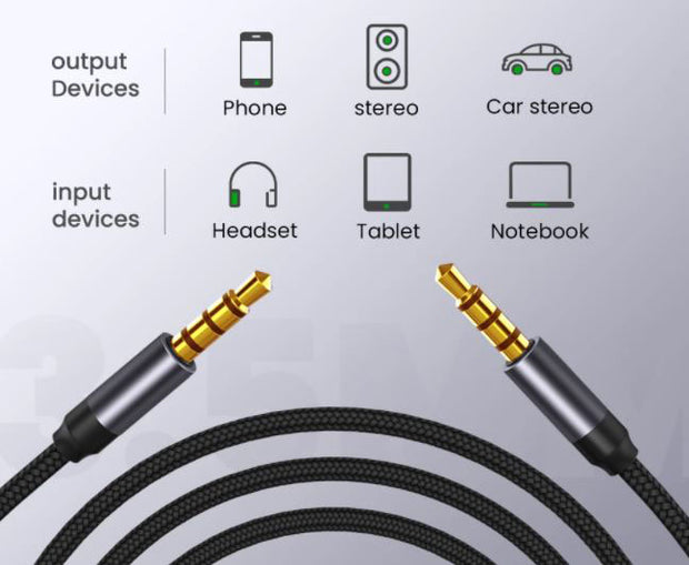 stereo jack to jack audio cable