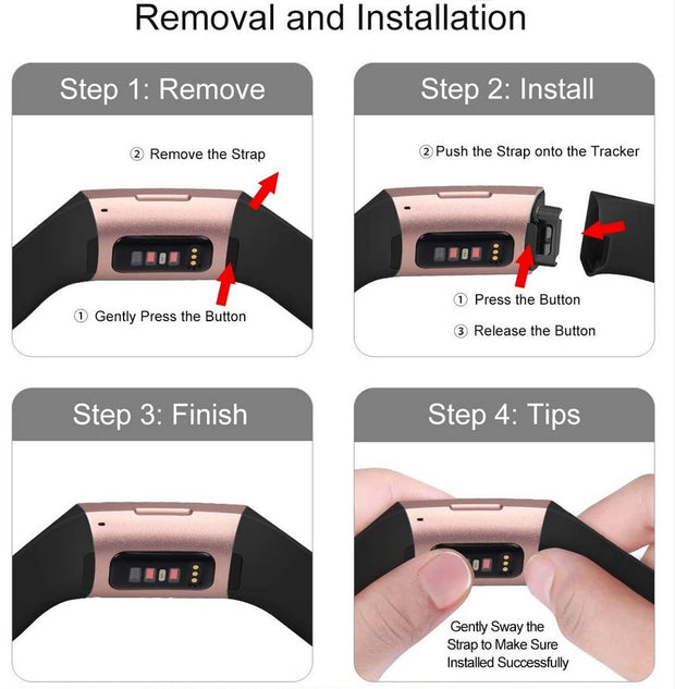 Fitbit Charge 4 Strap Installation Instructions